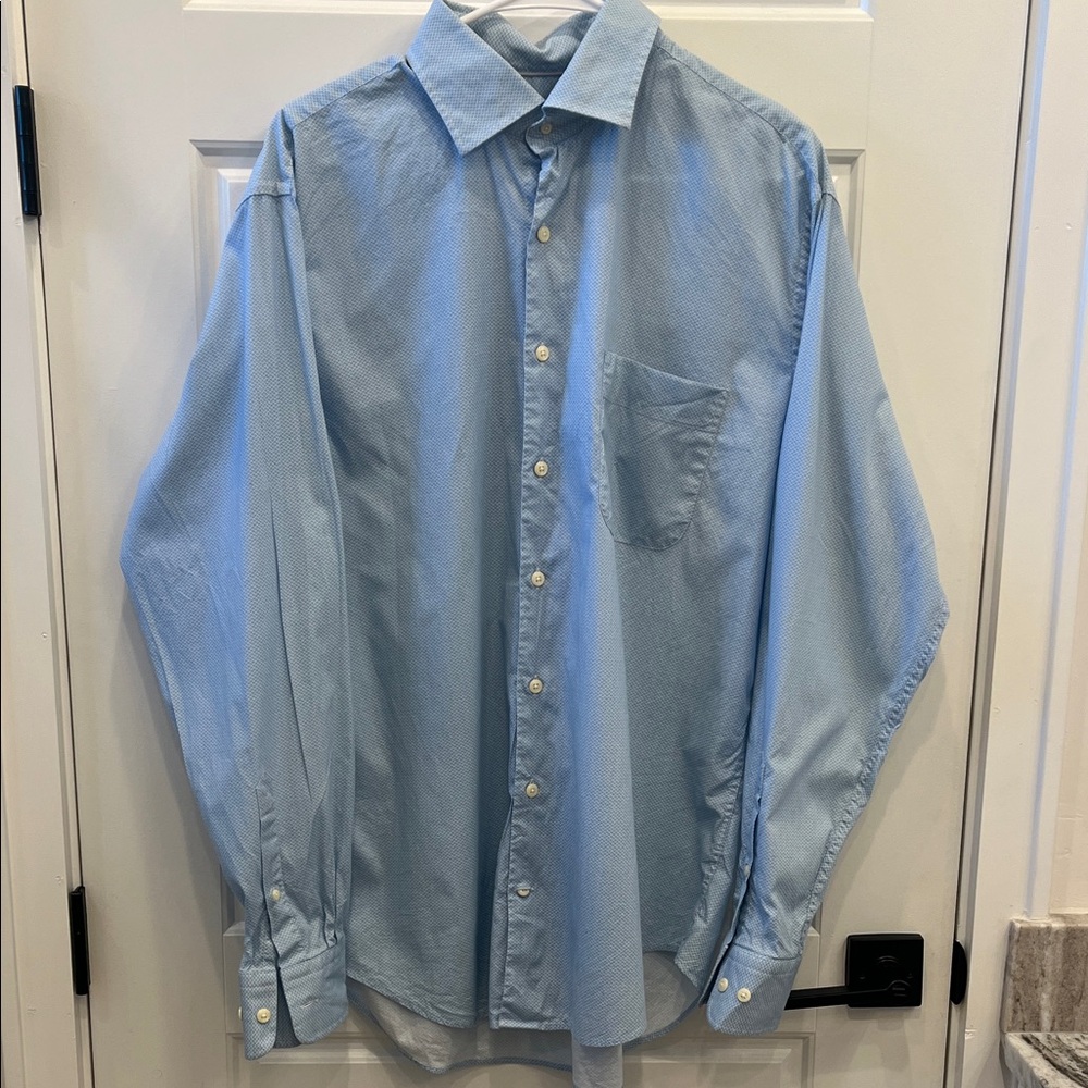Peter Millar Sky Blue Casual Button Down Shirt